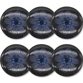 고급 큐빅 가디건 코트 단추 15mm, 6개, 꽃1(네이비)