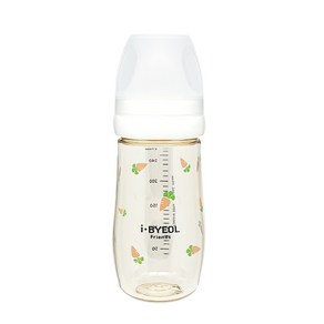 아이별프렌즈 PPSU 아기 캐럿 젖병 270ml, 노꼭지, 화이트, 1개