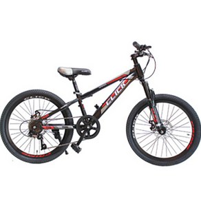 ATECX 50.8cm 앞 서스펜션 디스크 브레이크 원터치 기어 MTB 자전거 CLICK PRIME 20D 미조립, 블랙 + 레드, 150cm, 1개