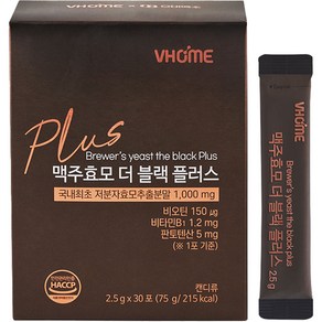 비타민하우스 맥주효모 더 블랙 플러스 30p, 30g, 1박스