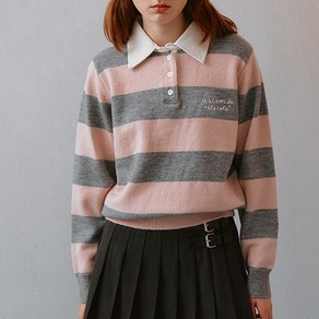 로라로라 여성용 STRIPE PK KNIT