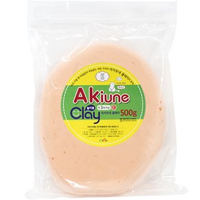 아키우네 유아용 클레이 지퍼백, 살구, 500g