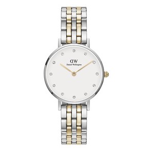 다니엘웰링턴 PETITE LUMINE 5 LINK TWO TONE 크리스탈 패션시계 28mm