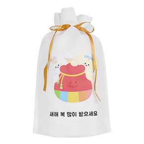 도나와친구들 새해 복 많이 받으세요 부직포백 22 x 32 cm, 2호 토미와 마몽이, 5개