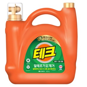 테크 원인물질 제거 일반드럼 대용량 액체세제, 5.5L, 1개