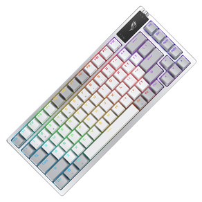 에이수스 ROG AZOTH PBT NX STORM 영문 클리키 스위치 유무선 게이밍 키보드, Moonlight white, M701