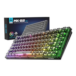 조이트론 투명 LED 게이밍 기계식 유선키보드, 블랙, MK82