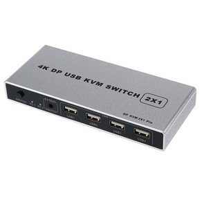 컴스 2포트 DP USB KVM 스위치 선택기 4K 60Hz