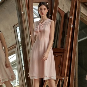 쥴리앤칼라 24HS Secret Garden Juno sleeveless ribbon tie Dress