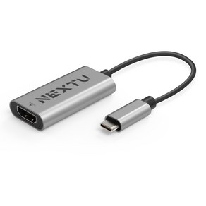 NEXTU C타입 to HDMI 2.0 미러링 컨버터 젠더 실버, NEXT-2231TCH, 1개