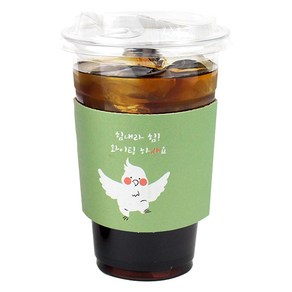 아이엔피 PET 아이스컵 바디 480ml + 드링킹리드 + 동물농장홀더 랜덤발송 세트, 25세트