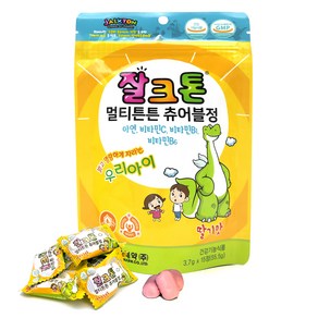 조아제약 잘크톤 멀티튼튼 츄어블정 딸기맛 55.5g