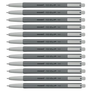 모나미 153 클립 0.5mm, 흑색, 12개