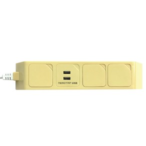 네모탭 컬러 USB 일반 멀티탭 3구 SY-NB3 USB-2, 1개, 3m, 버터