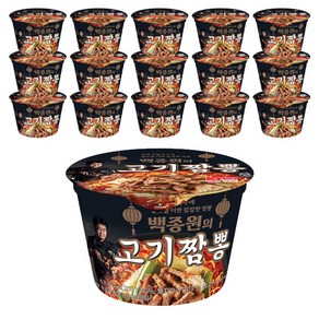 백종원 고기짬뽕 컵라면 105g, 16개