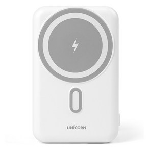 유니콘 무선충전 맥세이프 보조배터리 10000mAh, PD-10000BW, 화이트