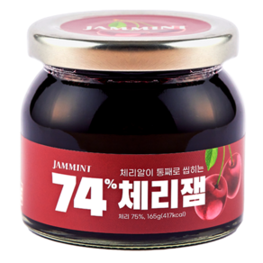 JAMMINT 74% 체리잼, 165g, 1개