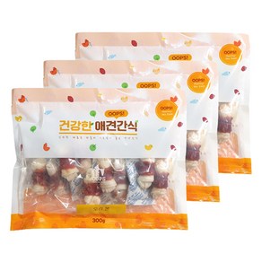 웁스 강아지 건강한 간식, 오리본, 300g, 3개