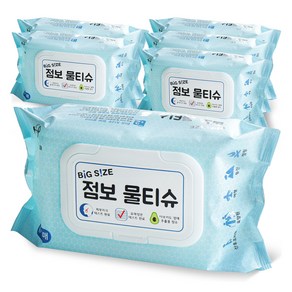 빅사이즈 점보 물티슈 캡형, 6개, 50매