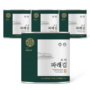 자연나라 조미 파래김 캔, 30g, 4개