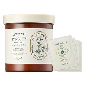 스킨푸드 판토테닉 워터 파슬리 클리어 패드 250g + 휴대용 60g 세트, 1개