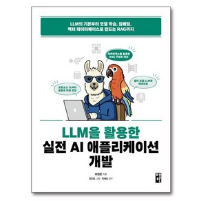 LLM을 활용한 실전 AI 애플리케이션 개발:LLM의 기본부터 모델 학습 임베딩 벡터 데이터베이스로 만드는 RAG까지, 책만, 허정준