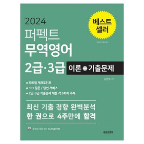 2024 퍼펙트 무역영어 2급 3급 이론+기출문제