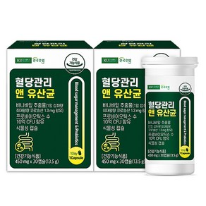 건국유업 혈당관리 앤 유산균 13.5g, 30정, 2개