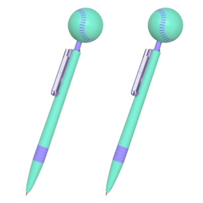 재미있는 스포츠 젤 볼펜 야구공 0.9mm, 검정, 2개