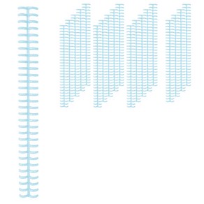 마다꾸미 라운드형 제본링 컬러 루즈링 24 중형, 스카이블루, 20개, 12mm