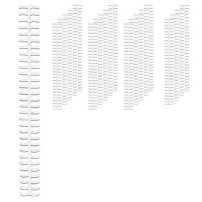 마다꾸미 라운드형 제본링 컬러 루즈링 15 중형, 화이트, 20개, 12mm