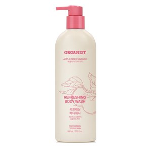 오가니스트 온더바디 애플 사이다 비니거 리프레싱 바디워시, 680ml, 1개