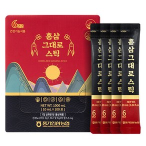 황풍정 풍기인삼농협 6년근 홍삼그대로 스틱 100p, 1개, 1L