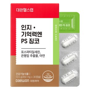 대원제약 대원헬스랩 인지 기억력엔 PS 징코 13.5g, 1개, 30정