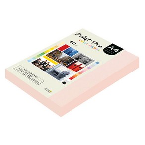 종이문화 프린트 프로 칼라 복사용지 No 22 라이트핑크 80g, A4, 250개