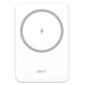 스카이 필 M05 맥세이프 호환 무선충전 보조배터리 5000mAh, SKY-BM05, 폴라 화이트