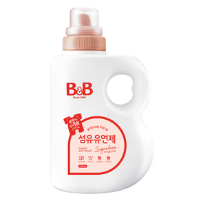 비앤비 비자극 유아 섬유유연제 시그니처 알러젠프리 자스민앤로즈향 용기형, 1.5L, 1개