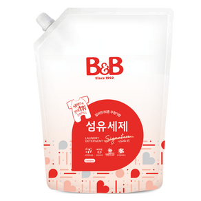 비앤비 비자극 유아 섬유 세제 시그니처 알러젠프리향 캡리필형, 1.5L, 1개