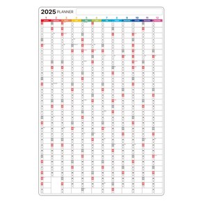 두문 간편하게 붙이는 2025년 1년 대형 달력 연간플래너 화이트보드 세로형, 시트지