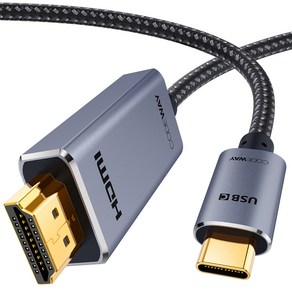 코드웨이 USB-C to HDMI MHL 미러링 케이블, 1m, 1개