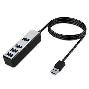 유니콘 4포트 케이블 1.8m 무전원 USB 3.1 허브 LH-4500A, 블랙, 1개