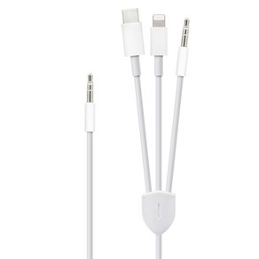 Coms USB 3.1 Type C iOS 8Pin & AUX 멀티 케이블 1.2m, 1개