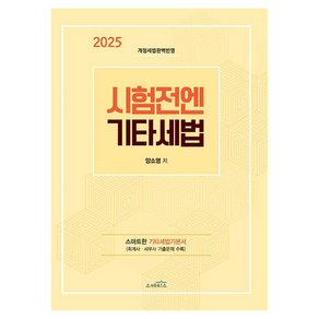 2025 시험전에 기타세법, 양소영(저), 스케치스