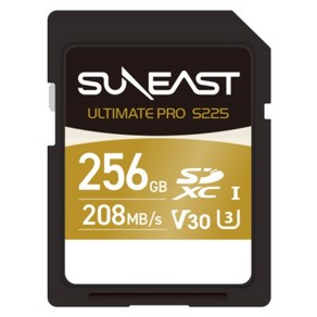 선이스트 V30 UHS-I 208MB/s 1387 배속 얼티메이트 프로 SD 메모리카드, 256GB, 1개