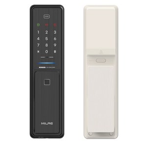 밀레시스텍 푸시풀 지문인식 스마트 도어락 크림화이트 ME-P73F-W, 방문설치