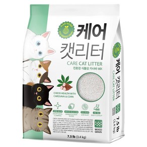 케어 응고형 캣리터 고양이 모래, 3.4kg, 1개, 무향