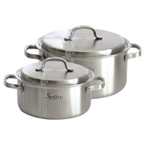 한일스텐레스 인덕션 IH스플릿 스텐304 냄비세트 2개, 실버, 양수냄비 20cm + 24cm, 1세트