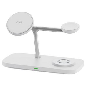알로코리아 Qi2 3 in 1 맥세이프 20W 고속 무선 멀티 충전기 거치대 UC320WQi2, 화이트, 1개