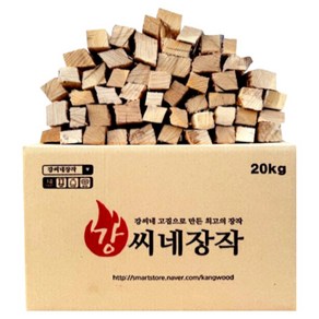 강씨네장작 3중방습 참나무 3차건조 캠핑장작, 1개, 20kg