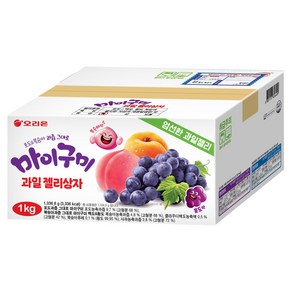 마이구미 오리온 과일 젤리상자 포도맛 43.2g x 12p + 복숭아맛 43.2 x 12p 세트, 1세트, 1.037kg